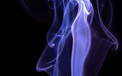 Abstract blue light waves representing steady breathing patterns
