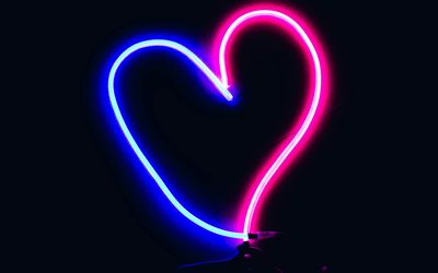 Neon glowing shapes symbolizing inner energy and balance